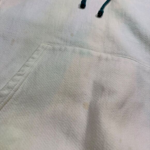 Champion Reverse Weave Hoodie Tie-Dye Upcycled Pastel Pullover Teal Hood Size L - Picture 7 of 16